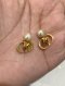 Dior EARRING CD WITH PEARL GOLD
