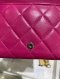 Chanel SHORT WALLET PINK LAMB HOLO21