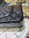 Chanel CLASSIC 10” BLACK CAVIAR SHW HOLO28