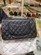 Chanel CLASSIC 10” BLACK CAVIAR SHW HOLO28