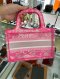 Dior BOOK TOTE MINI PINK NEON 2022