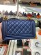 Chanel BOY 8” METALLIC CALF GHW HOLO30