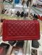 Chanel BOY 10” RED CAVIAR RHW HOLO20