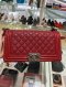 Chanel BOY 10” RED CAVIAR RHW HOLO20