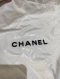 Chanel 22 SMALL WHITE BLACK LOGO MICROCHIP