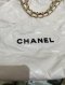 Chanel 22 SMALL WHITE BLACK LOGO MICROCHIP