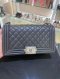 Chanel BOY 10” BLACK LAMB SHW MICROCHIP