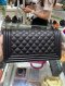 Chanel BOY 10” BLACK CAVIAR RHW MICROCHIP