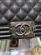 Chanel BOY 10” BLACK CAVIAR RHW MICROCHIP