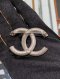 Chanel CC LOGO SILVER CRYSTAL BROOCH