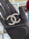 Chanel CC LOGO SILVER CRYSTAL BROOCH