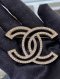 Chanel CC LOGO GOLD CRYSTAL BROOCH