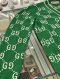Gucci GG-INTARSIA COTTON CADIGAN GREEN SIZE.XS