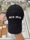 Miumiu DRILL BASEBALL BLACK CAP SIZE.S