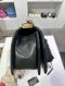 Chanel BOY 8" BLACK LAMB FUR GHW HOLO28