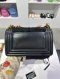 Chanel BOY 8" BLACK LAMB FUR GHW HOLO28