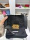Chanel BOY 8" BLACK LAMB FUR GHW HOLO28