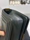 Chanel BOY 8" BLACK LAMB FUR GHW HOLO28