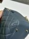 Chanel TRENDY CC BOWLING SMALL BLUE GREY LAMB GHW HOLO26