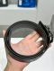Dior CD LOGO REVERSIBLE BELT BLACK SIZE 95 2024
