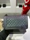Chanel BOY 10" GOATSKIN PURPLE RAINBOW HOLO21
