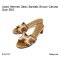 Hermes OASIS SANDAL BROWN CANVAS SIZE 38.5