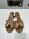 Hermes OASIS SANDAL BROWN CANVAS SIZE 38.5