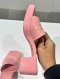 Gucci Rubber Slide Sandals Pink Size35