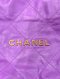 Chanel 22 SMALL PURPLE CALF GHW MICROCHIP