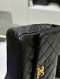 Chanel FLAP BAG RESIN PEARL CHAIN BLACK LAMB GHW MICROCHIP