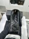 Chanel FLAP BAG RESIN PEARL CHAIN BLACK LAMB GHW MICROCHIP