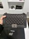 Chanel BOY 10" BLACK CAVIAR RHW HOLO 19