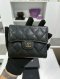 Chanel TRI-FOLD WALLET BLACK CAVIAR GHW MICROCHIP