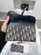 Dior Small Saddle Pouch With Chain Blue 2021