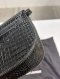 YSL LE 5 A 7 MINI CROC SHOULDER BAG BLACK GHW 2023