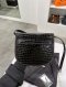 YSL LE 5 A 7 MINI CROC SHOULDER BAG BLACK GHW 2023