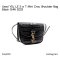 YSL LE 5 A 7 MINI CROC SHOULDER BAG BLACK GHW 2023