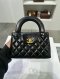 Chanel SMALL KELLY BLACK CALF GHW MICROCHIP
