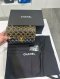 Chanel CHAINED DOUBLE FLAP 9" BLACK LAMB GHW HOLO30