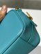 PRADA SAFFIANO MINI BOX CROSSBODY BAG BLUE