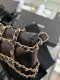 Chanel CLUTCH WITH CHAIN BLACK LAMB GHW HOLO 28750766
