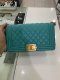 Chanel BOY 10" GREEN LAMB GHW HOLO 23559212