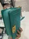 Chanel BOY 10" GREEN LAMB GHW HOLO 23559212