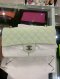 Chanel CLASSIC 10" LIGHT GREEN CAVIAR GHW MICROCHIP