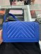 Chanel BOY 10" BLUE CHEVRON RHW HOLO 22