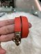 Hermes RIVALE DOUBLE TOUR BRACELET RED PHW SIZE S STAMP T
