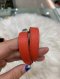 Hermes RIVALE DOUBLE TOUR BRACELET RED PHW SIZE S STAMP T