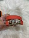 Hermes RIVALE DOUBLE TOUR BRACELET RED PHW SIZE S STAMP T