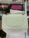 Chanel CLASSIC 10" LIGHT GREEN CAVIAR GHW MICROCHIP