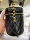 Chanel Vanity Case Black Lamb GHW Microchip